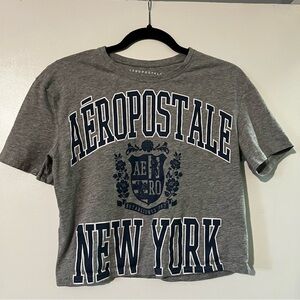 Aeropostale Gray and Blue Short Sleeve Tee
